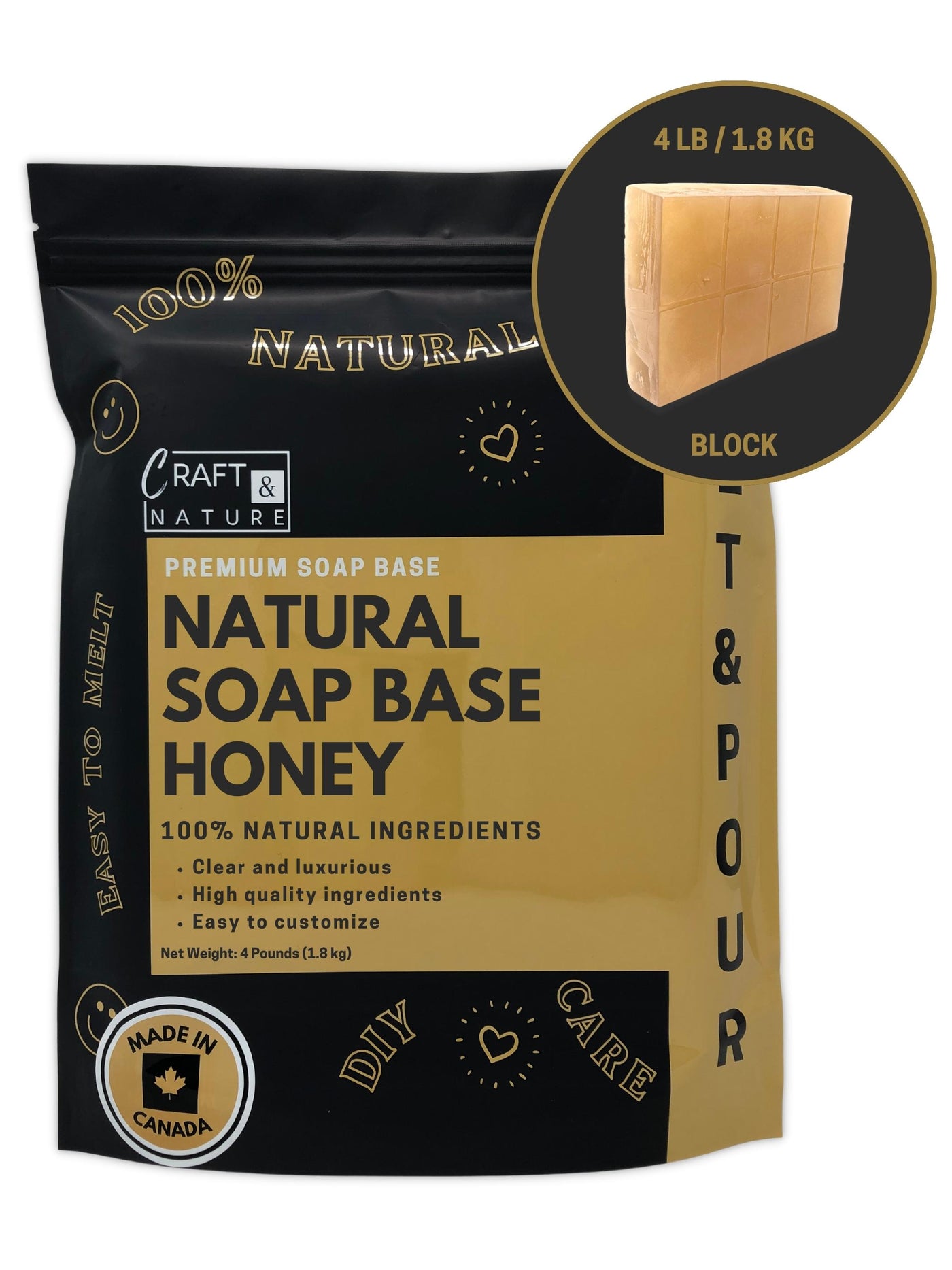 Natural Soap Base - Honey