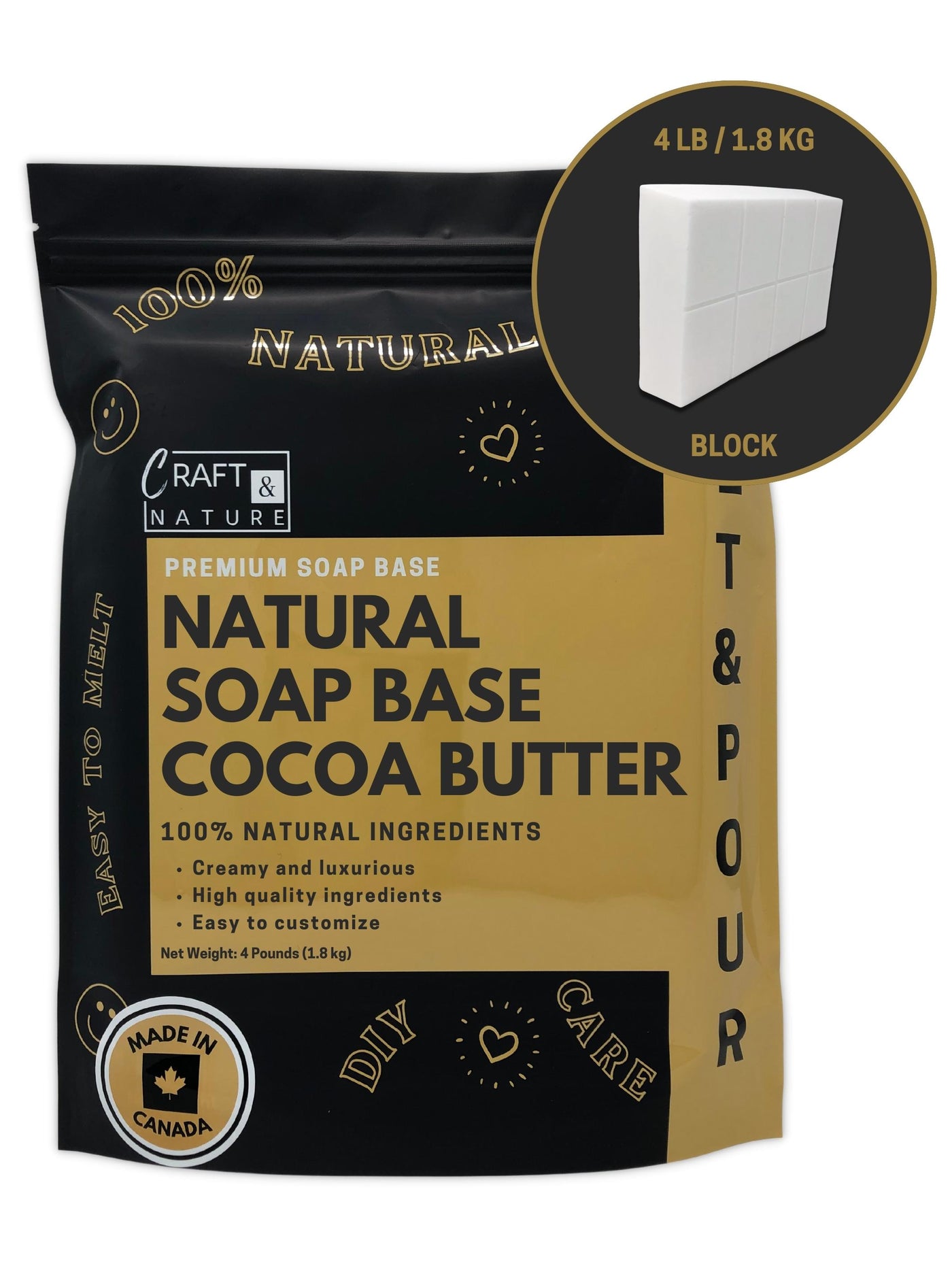 Natural Soap Base - Cocoa Butter